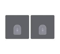 MSV Set di 2 Ganci da Parete Adesivi Riposizionabili, Grigio