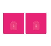 MSV Set di 2 Ganci da Parete Adesivi Riposizionabili Rosa Fucsia