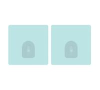 MSV Set di 2 Ganci da Parete Adesivi riposizionabili Verde Pastello