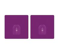 MSV Set di 2 Ganci da Parete Adesivi Riposizionabili Viola