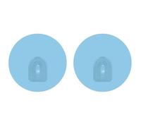 MSV Set di 2 Ganci da Parete Rotondi riposizionabili Azzurro