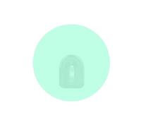 MSV Set di 2 Ganci da Parete Rotondi riposizionabili Verde Pastello