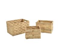 MSV Set di 3 cestini in giacinto d'Acqua