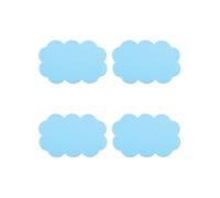 MSV Set di Antiscivolo a Forma di Nuvola, Gomma, Azzurro, 14,5 x 9 x 6 cm, 4 unità