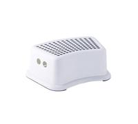 MSV - Sgabello in polipropilene - Struttura robusta - Antiscivolo - Leggero e pratico - Uso interno ed esterno - Bianco - Accessorio per il bagno