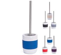 MSV SPAZZOLINO WC E Porta Ceramica Grigio Moorea, Blu