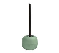 MSV - Spazzolone WC Gino Basil - Design Moderno - 9.1 x 9.1 x 37.4 cm - Verde - Manico Lungo ed Ergonomico - Supporto Sospeso - Facile da Pulire e Igienico