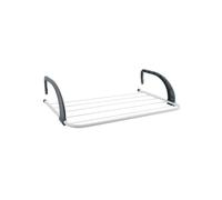 MSV Stendibiancheria da Balcone 3M in Acciaio Bianco e Nero