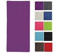 MSV Tappetino da Bagno Antiscivolo Quadro in Gomma 36x76 cm Viola