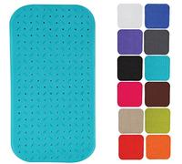 MSV Tappetino da Bagno Gomma Antiscivolo Class 36x76 cm Azzurro Cielo