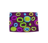MSV Tappetino da Bagno in Cotone 40x60 cm Modello Rotondo Multicolore Viola