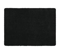 MSV - Tappetino da bagno in microfibra - 40 x 60 cm - Nero - Morbido e confortevole - Assorbimento rapido - Ideale per il bagno - Facile da pulire - Asciugatura rapida