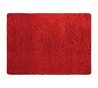 MSV - Tappetino da bagno in microfibra - 40 x 60 cm - Rosso - Morbido e confortevole - Assorbimento rapido - Ideale per il bagno - Facile da pulire - Asciugatura rapida