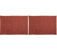 MSV - Tappetino da bagno in microfibra di ciniglia - Pelo lungo, antiscivolo - Comodo anello per appenderlo - Comfort e igiene ottimizzati - Terracotta - Tappetino singolo - 60x60 cm (Confezione da 2)