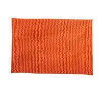 MSV Tappeto da bagno in ciniglia a pelo lungo, 50 x 80 cm, colore arancione