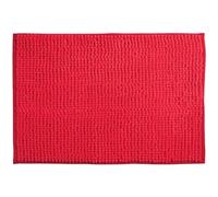 MSV Tappetino da Bagno Tappetino da Doccia „ciniglia“ a Pelo Lungo in Microfibra Morbida Antiscivolo 40x60 cm Rosso