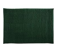MSV Tappeto da bagno Oruga microfibra a pelo lungo antiscivolo 40x60 cm verde scuro