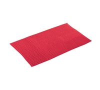 MSV - Tappetino da bagno in microfibra di ciniglia - Pelo lungo, antiscivolo - Comodo anello per appenderlo - Comfort e igiene ottimizzati - Rosso - Singolo - 60x90 cm