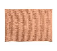 MSV - Tappetino da bagno in microfibra di ciniglia - Pelo lungo, antiscivolo - Comodo anello per appenderlo - Comfort e igiene ottimizzati - Pesca - Singolo - 50x80 cm