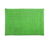 MSV - Tappetino da bagno in microfibra di ciniglia - Pelo lungo, antiscivolo - Comodo anello per appenderlo - Comfort e igiene ottimizzati - Verde basilico - Tappetino singolo - 60x90 cm