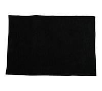 MSV - Tappetino da bagno in microfibra di ciniglia - Pelo lungo, antiscivolo - Comodo anello per appenderlo - Comfort e igiene ottimizzati - Nero - Singolo - 60x90 cm