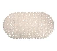 MSV - Tappetino da bagno in PVC con ciottoli - Antiscivolo - Sicurezza e comfort - 99 x 39 cm - Beige - Superficie strutturata - Adatto a tutti i tipi di vasche da bagno
