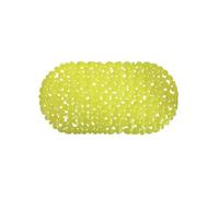 MSV Tappetino da Bagno in PVC Pebbles 39x99cm Verde