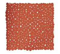 MSV Tappetino da Bagno per Doccia, Antibatterico, Antiscivolo, con Ventose, Colore Rosso Terracotta, Circa 53 x 53 cm, Cloruro di polivinile, 54 x 54 cm