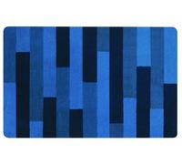 MSV Tappetino da Bagno Spirella, Accessorio da Bagno con Motivo a Listelli Blu, Ideale per Il Bagno, Morbido e Assorbente, 70 x 120 cm, Perfetto per Aggiungere Un Tocco di Stile al Tuo Arredamento