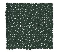 MSV - Tappetino doccia Pebble - PVC 100% senza ftalati - 53 x 53 cm - Verde scuro - Superficie antiscivolo per sicurezza e comfort - Facile da pulire