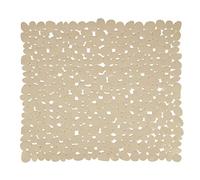 MSV Tappetino Doccia PVC Ciottoli-53x53 cm-Beige, 100%, 53 x 53 x 15 cm