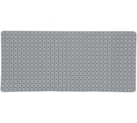 MSV Tappetino per Vasca da Bagno Antiscivolo in Gomma Quadro 36x76 cm Grigio