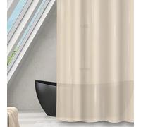 MSV Tenda da doccia antimuffa, antibatterica, lavabile, impermeabile, Eva, 180 x 200 cm, beige