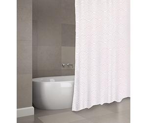 MSV - Tenda da doccia, colore: Rosa pastello