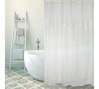 MSV Tenda da doccia in PVC Bristol White 180 x 200 cm