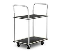 MSW Carrello Con Pianale Carrello Piattaforma Portapacchi Portatutto MSW-PW-120 (2 ripiani, 120 kg, 72 x 43 cm)