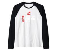 MSW Master of Saving The World Laurea Servizio Sociale Maglia con Maniche Raglan