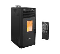 Stufa a pellet 50-325 m³ fino a 35 °C / 35 h 14,3 kW 5 livelli Timer nero