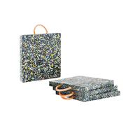MSW Pedana stabilizzatore 40 x 40 x 4 cm - Capacità di carico: 12.000 kg - 4 pezzi MSW-CP-400-12