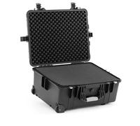 MSW-PPBOX-0D - Trolley portautensili impermeabile, antipolvere, 56 x 45,5 x 26,5 cm, manico telescopico, 2 linguette di chiusura, valigetta per il trasporto con ruote, cassetta degli attrezzi mobile