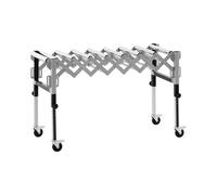 MSW Rulliera folle - 130 kg - 147 cm - 9 rulli - Regolabile in altezza - Pieghevole MSW-RT-130