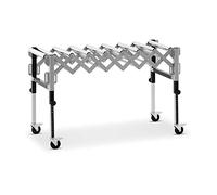 MSW Rulliera Folle Rullo Nastro Trasportatore MSW-RT-130 (130 kg, 147 cm, 9 Rulli, Altezza Regolabile, Pieghevole)