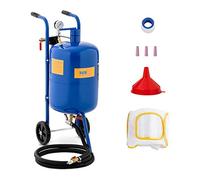 MSW Sabbiatrice Portatile Professionale Mobile MSW-MS40A (40 l, 7,6 bar, Acciaio, Ruote in Gomma)