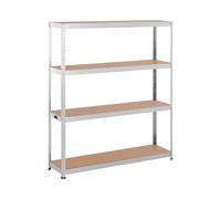 MSW Scaffale metallico - 160 x 40 x 180 cm - 4 x 150 kg - Grigio MSW-STSH-34