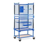 MSW Scaffale officina con ruote - Per parti della carrozzeria - 60 x 90 x 202 cm - 220 kg MSW-RPS-500