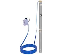 MSW Seconda Mano Pompa sommersa per pozzo - 95 mm / 3,75'' - 10.800 l/h - 2.200 W - cavo 20 m / prevalenza 91 m - Acciaio inox MSW-SPP48-220