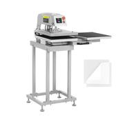 MSW Termopressa pneumatica Doppia 40 x 50 cm con Base Termopressa per Cappellini Pressa a Caldo per Magliette Termopressa pneumatica