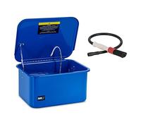 MSW Vasca lavapezzi per Officina - 20 l | Struttura in Acciaio, Compatto, Solvente Max. 13 l, Potenza della Pompa 2,7 - 3,3 l