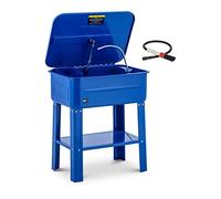 MSW Vasca lavapezzi per Officina - 75 l | Struttura in Acciaio, Coperchio Sicuro, Solvente Max. 45 l, Potenza della Pompa 10-12 l