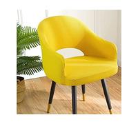 Mswborml Curvo Coprisedia Poltroncina Sala da Pranzo con Schienale Curvo 2/4 Pezzi Schienale Cavo Coprisedia con Braccioli Elasticizzato Fodera Poltroncina Sedia Fodere Coprisedie Cucina,B,1PCS